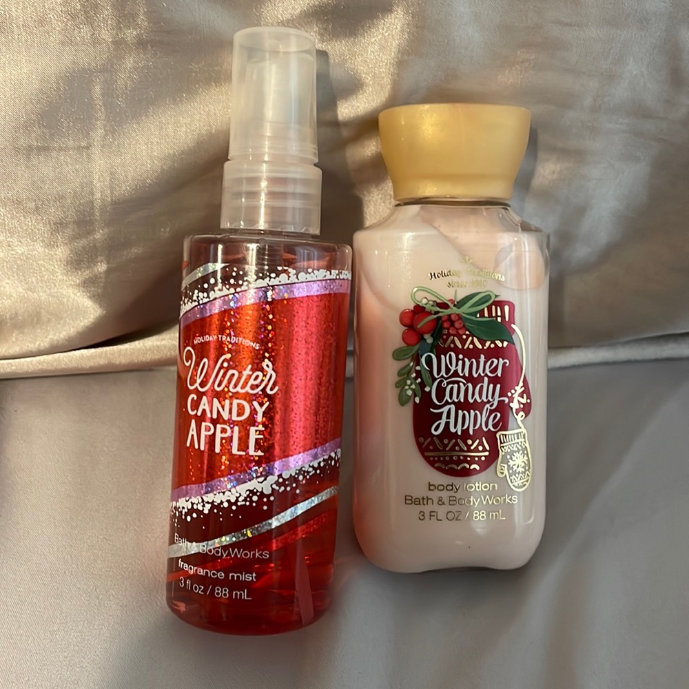Winter candy apple bath and body works lotion and mist
